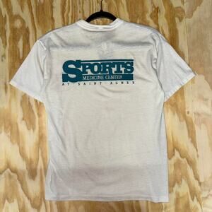 Vintage sports medicine 1970s paper thin hospital t-shirt